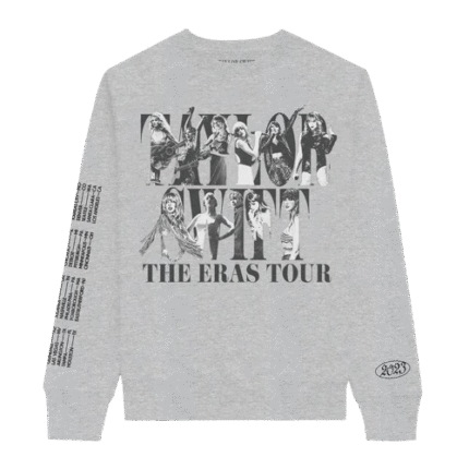 Taylor Swift The Eras Tour Heather Sweatshirt Grey - Taylor Swift Shop
