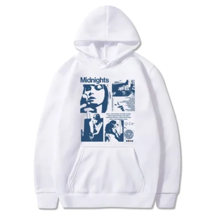 Taylor Swift Midnights Album White Hoodie
