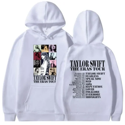 Taylor Swift The Eras Tour White Hoodie