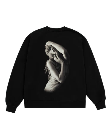 Taylor Swift The Tortured Poets Department Black Crewneck