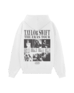 Taylor Swift _ The Eras Tour Collage White Hoodie
