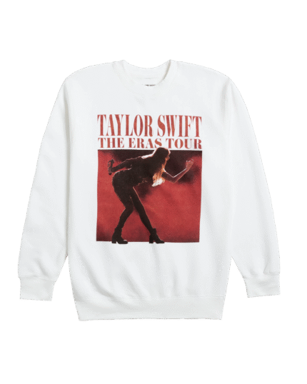 Taylor Swift _ The Eras Tour Photo White Crewneck